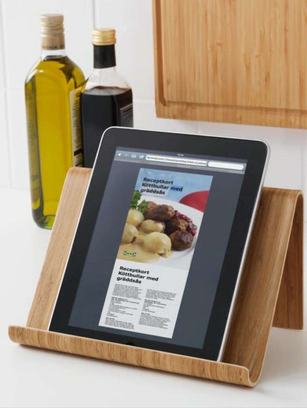 Bamboo Wood Phone Stand Holder IKEA Ipad Holder Natural Light Wood